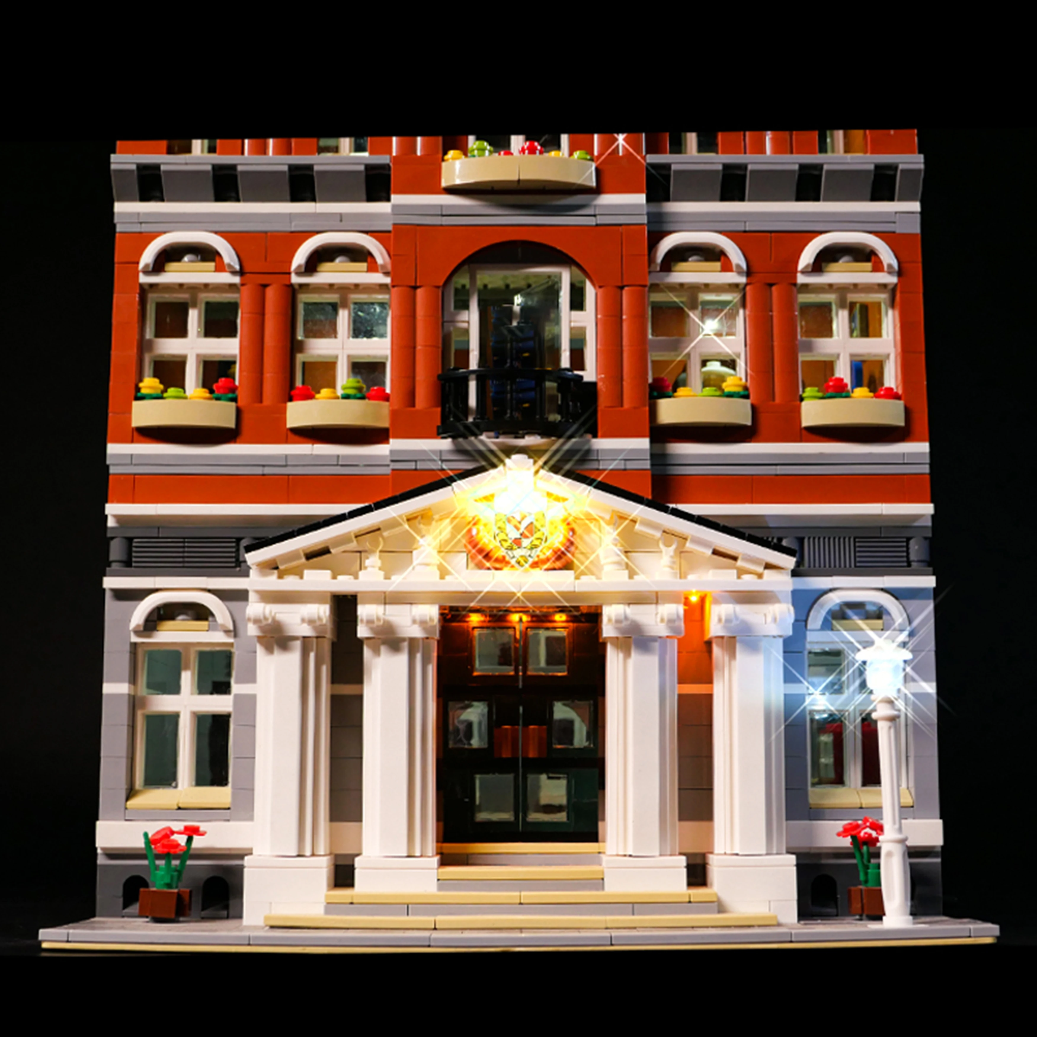 Kit d'éclairage LED télécommandé Compatible avec le modèle de bloc de construction de hall de ville modulaire 10224, accessoires d'éclairage décoratifs DIY