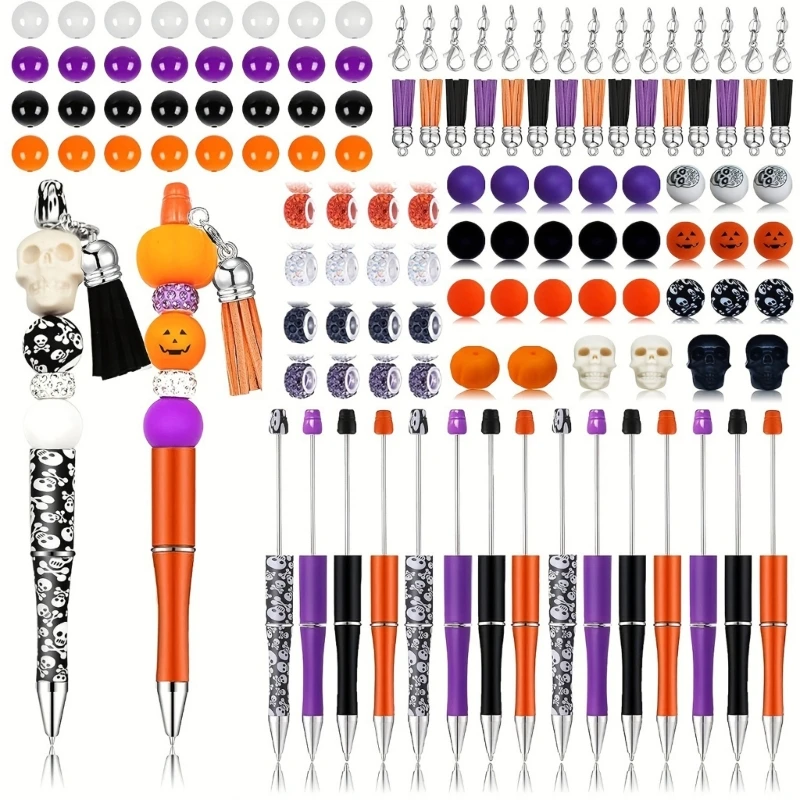 123 قطعة من قلم حبر جاف للهالوين هدية التخرج للطلاب والمعلمين، مستلزمات حفلات عيد الميلاد والهالوين