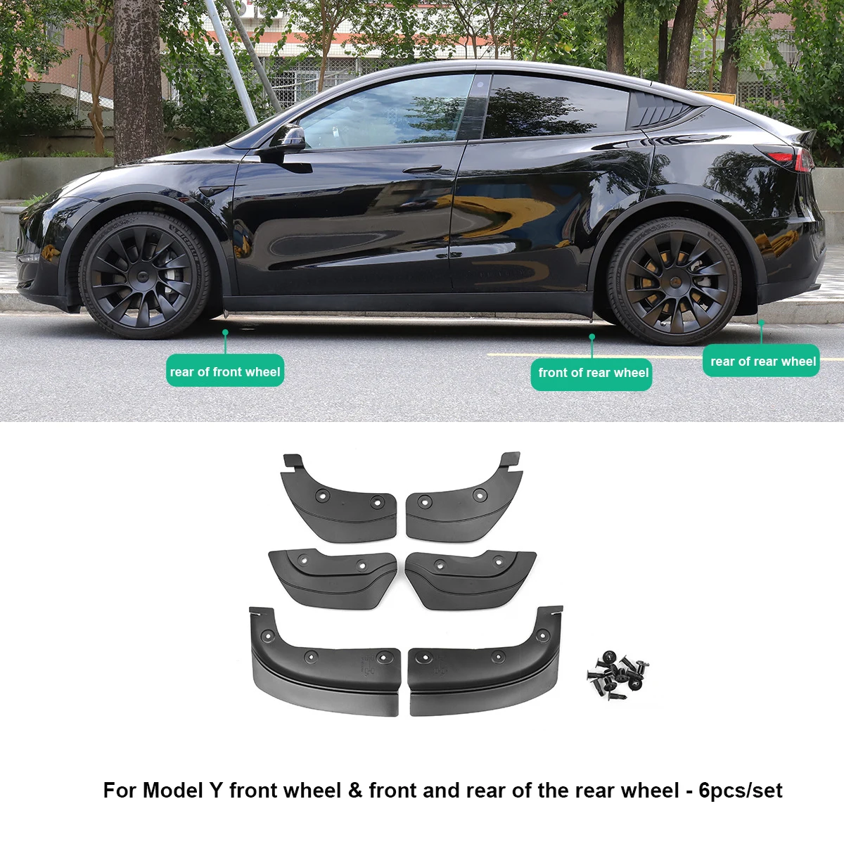 Spatlappen Voor Tesla Model 3 Model Y Auto Spatbord Modificatie Accessoires Spatten Beschermers Modder Auto Spatbord Voor Tesla Tuning