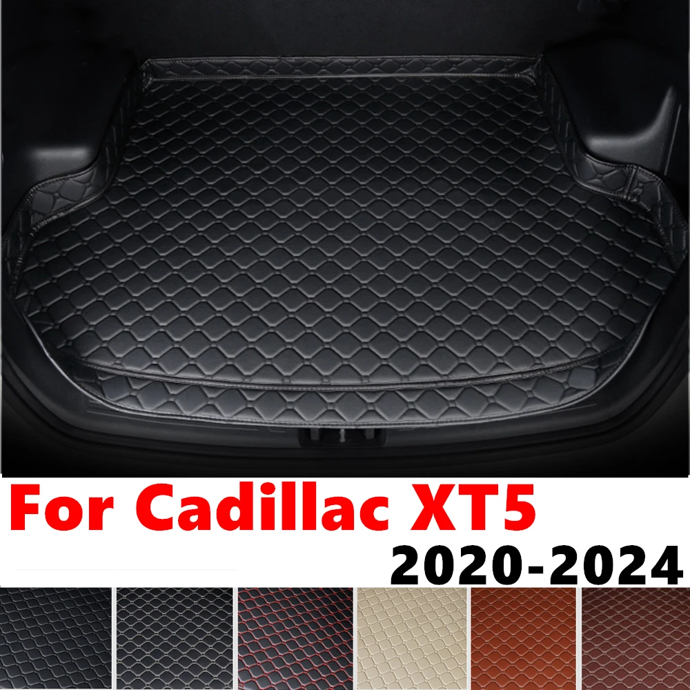 High Side Car trunk mat for Cadillac XT5 2024 23-2020 Tail Boot luggage Pad Rear Cargo Liner Protect Cover Interior Accessories