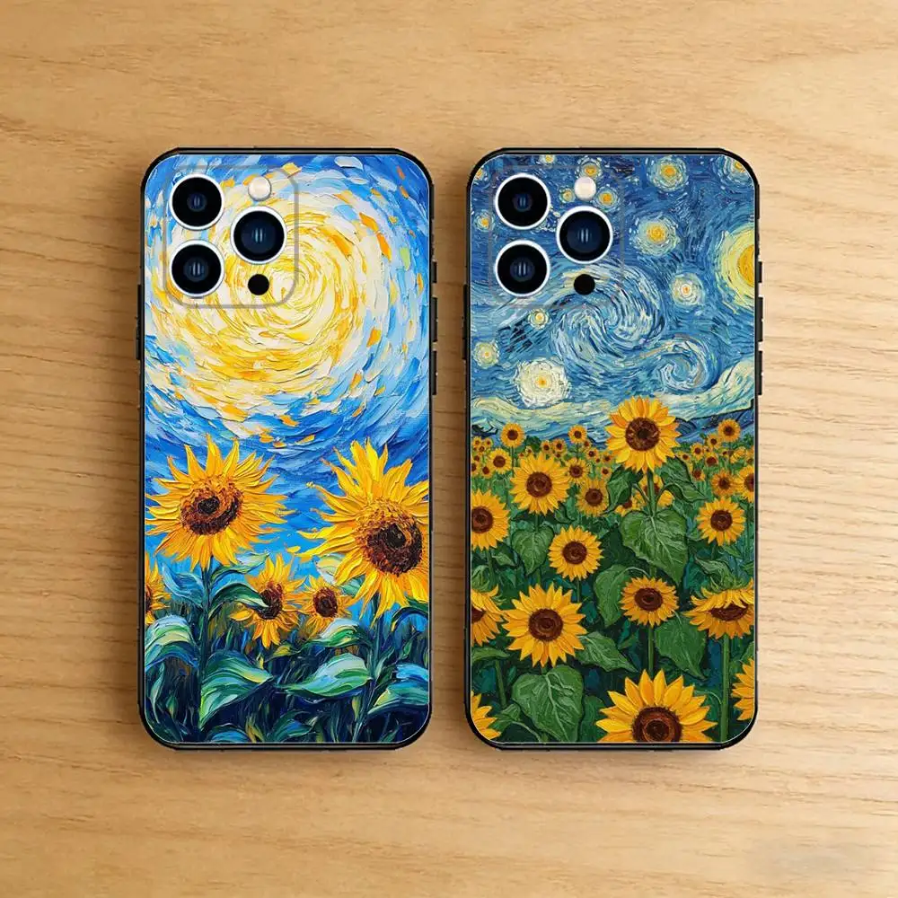 

Art Van Gogh Case For iPhone 17 16 15 14 13 12 11 Pro Plus Air Max Mini E Soft Silicone Cover