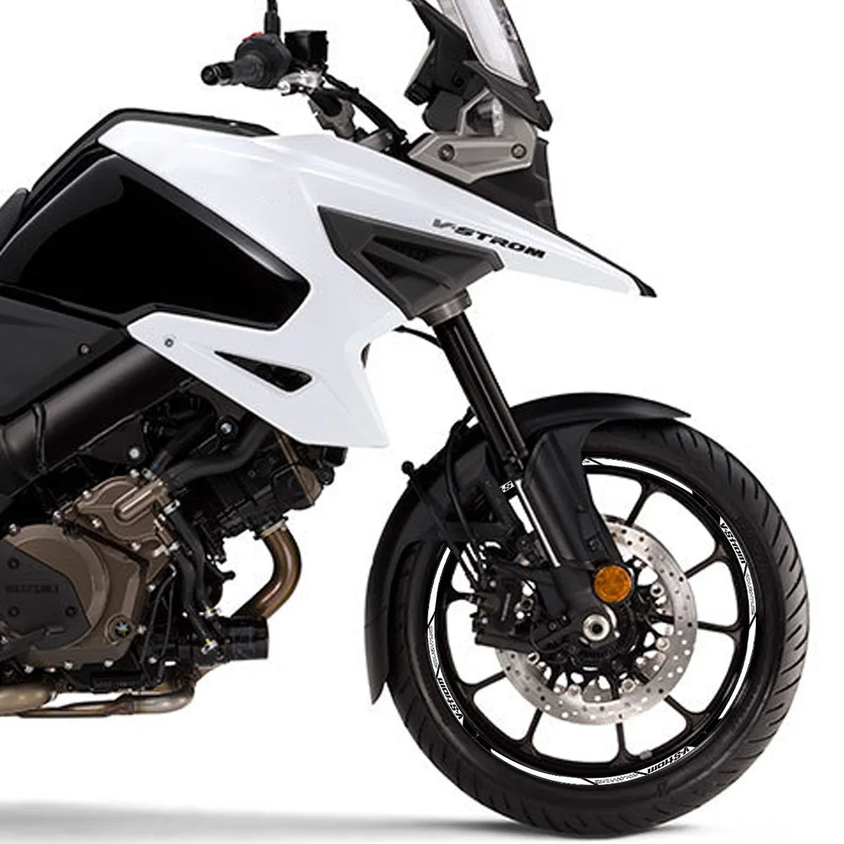 For Suzuki V-Strom 250 SX Vstrom 1000 1050 XT DL 650 Reflective Motorcycle Wheel Hub Stickers Motocross Rim Decals Accessories image 6