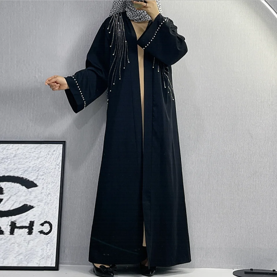 Abaya pour femmes musulmanes, une pièce, Ramadan Eid Mubarak, Kimono ouvert Dubaï Turquie Islam Kaftan, robe Abayas pour femmes