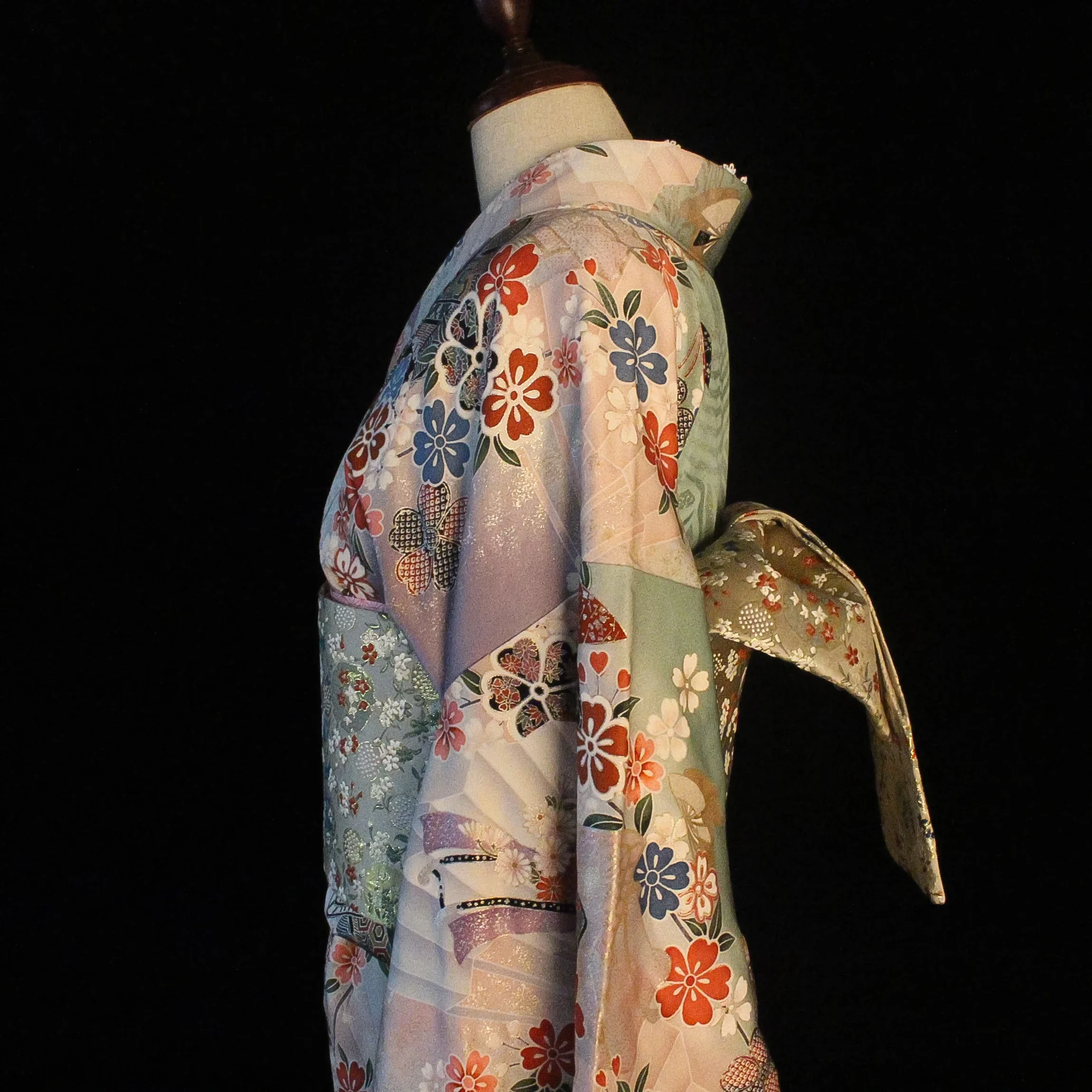 High-End Women's Kimono Obi with Brocade-Dyed Bow Knot Waistband for Cosplay Costume Accessory