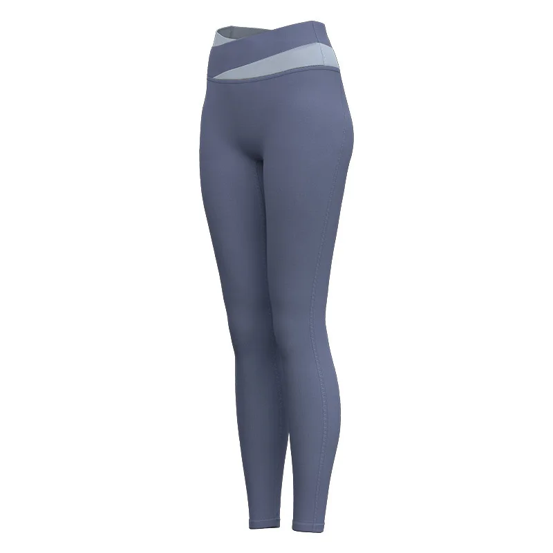 Bezszwowe legginsy damskie spodnie sportowe do jogi Cross Over Waist legginsy treningowe kobieta Booty podnoszenie rajstopy Gym Legging