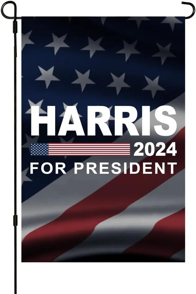 Kamala Harris 2024 Flag Kamala Harris 2024 President Garden Flags 12x18Inch Harris for the People Garden Flag for Garden Yard De