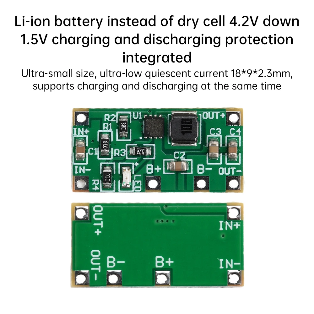 AA/AAA Dry Cell To Lithium Battery Power Supply 3V-4.2V to 1.5V/3V Charging Discharging Microcontroller Conversion
