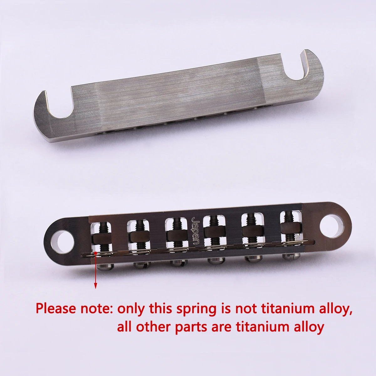 【Made in Japan】1 Set Titanium Alloy Tune-O-Matic Roller Saddle Bridge For LP SG