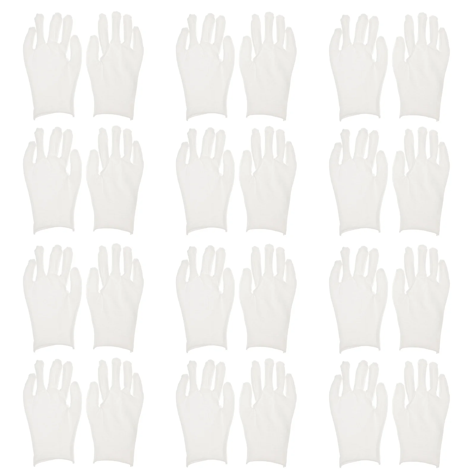 Guanti protettivi di sicurezza elastici leggeri in cotone da 12 paia per lavoro, giardinaggio, ispezione di monete da lavoro industriale