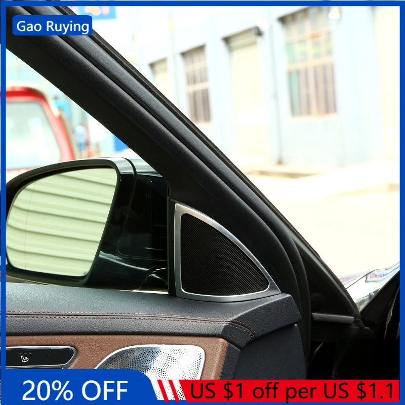 

Gao Ruying For Mercedes Benz W222 S Class 14-20 ABS Car Door Audio Speaker Decoration Frame Trim Cover Interior Car Accessories