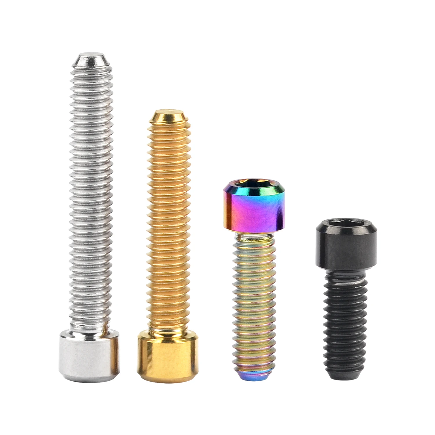 AliExpress CATDOGBEAR Catdogbear M4 Titanium Column Head  Bolt  Hexagonal Titanium Screws Fasteners for Bicycle 10mm 13.5mm 15mm 20mm 25mm