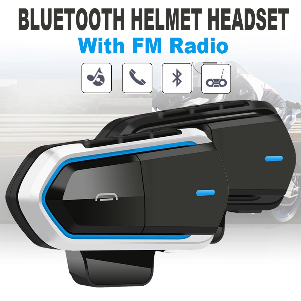 

B35 Motorcycle Helmet Headset Wireless Bluetooth Headset with FM Radio Waterproof Handsfree call Kit Stereo Music Player Kit