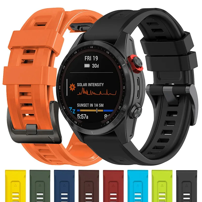 Quick Fit 22mm 26mm Strap for Garmin Epix Gen 2 Silicone Band for Garmin Fenix 7 7X 5Plus 6XPro Enduro 2 Bracelet Watchband