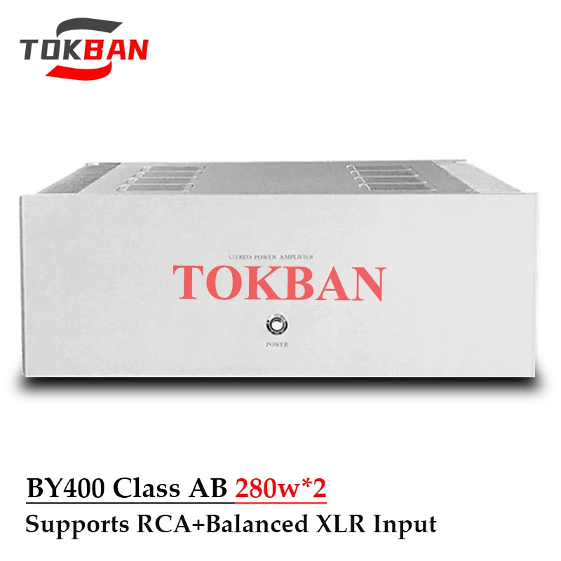 

Tokban BY400 280w*2 2.0 Class AB Power Amplifier High-power Dual Transformer Balanced XLR High-end Amp HIFI Amplifier Audio