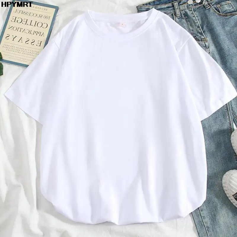 2022 New Summer T Shirt Women Soft Free Loose Hot Sale Solid Casual Natural Short Sleeve T-Shirts Female Clothing Streetwear Top