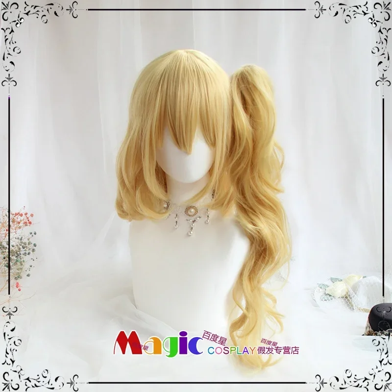 

Anime Touhou Project Flandre Scarlet Cosplay Wig Furandōru Sukāretto Golden Curly Heat Resistant Synthetic Hair Halloween