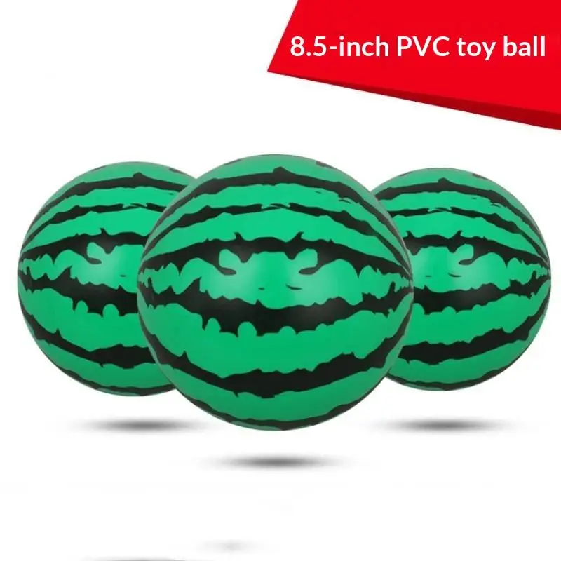 Inflatable Watermelon PVC Beach Ball 8.5 Inch Summer Playground Toy for Kids Outdoor Game Activity