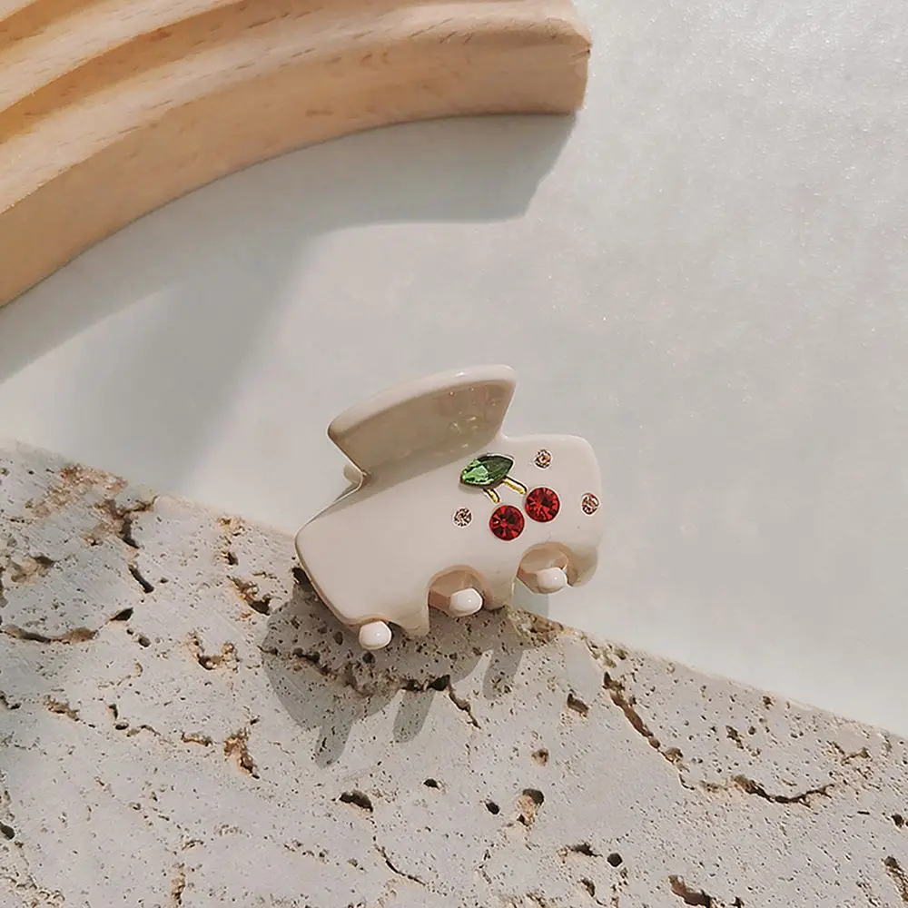 

Romantic Korean Rhinestone Acrylic Cherry Hair Clip Hair Claws Headwear Women Hairpin