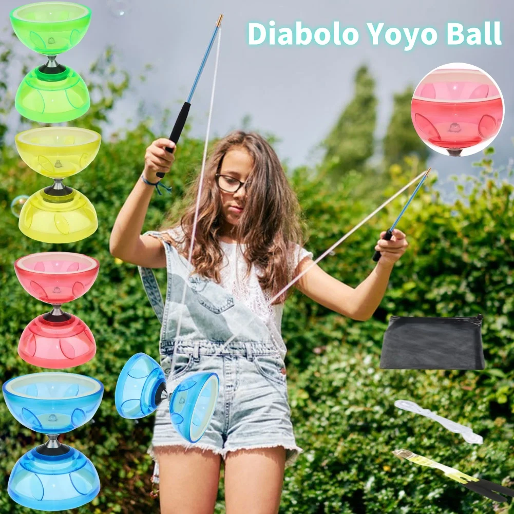 1set Professional Diabolo Yoyo Ball Chinese Diabolo Yoyo Bearing Fitness For Elderly Outdoor Indoor Agility Exercise