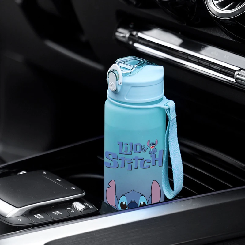 Disney Lilo Stitch Water Bottle Anime Cartoon 750Ml Large Capacity Drinking Cup Portable Outdoor Sports Water Cup Children Gift image 4