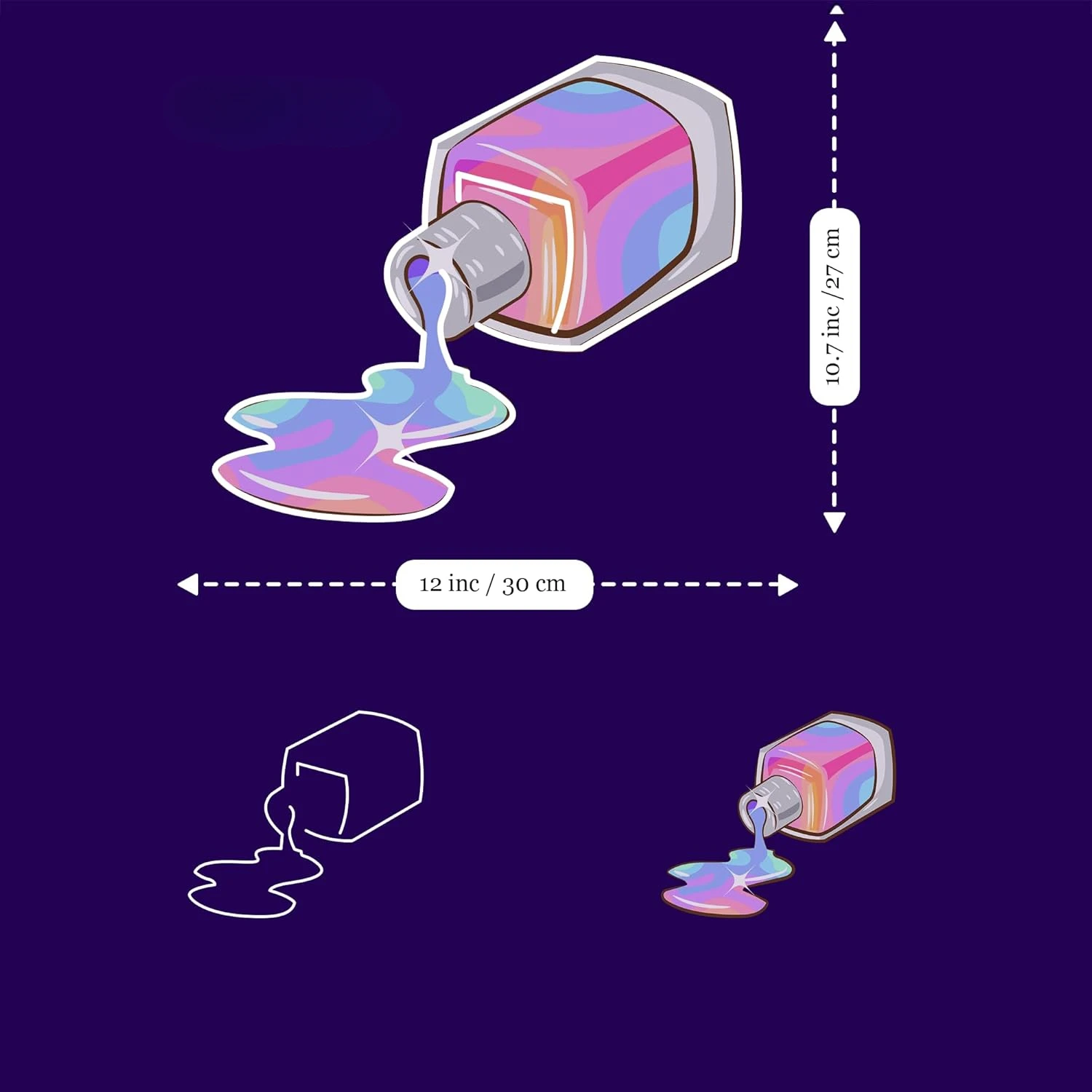 Nail Polish UV Printing Neon Sign Dimmable LED Light USB Power Switch Suitable for Beauty Shop Dressing Room Decoration Gifts