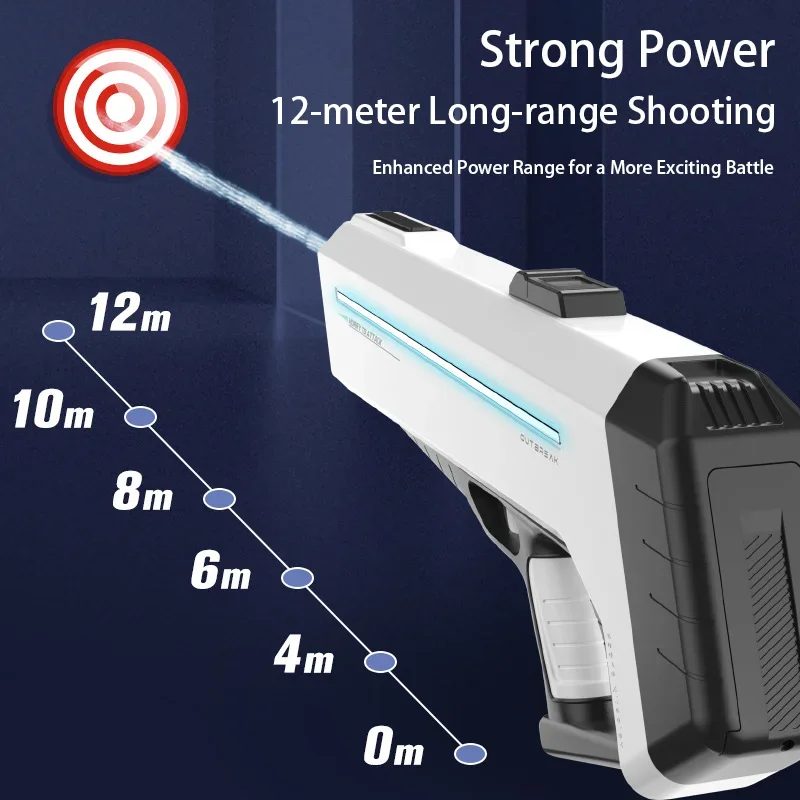 Suoper pistola de agua completamente automática, juguetes de gran capacidad, alta presión, pistolas de Soaker, piscina al aire libre, juguetes de