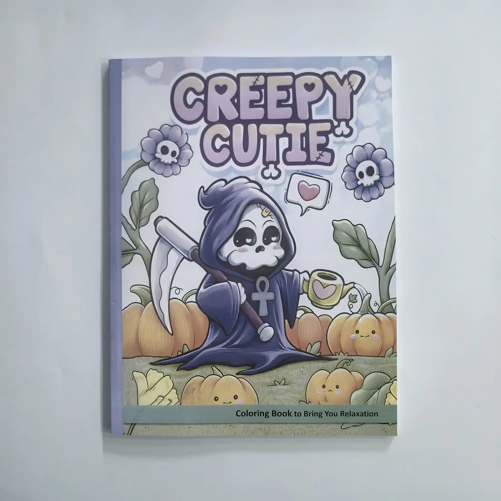 Halloween Creepy Cutie Coloring Book - Art Drawing Stress Relief Ideal Gift for Party And Birthday