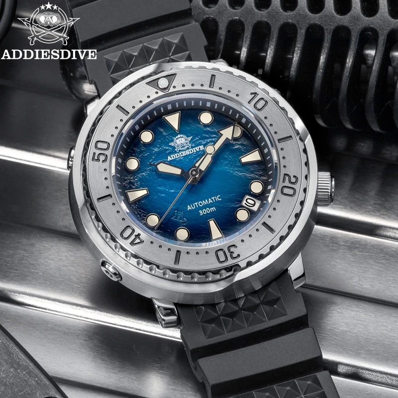 ADDIESDIVE New Top Brand 39mm Diver Watch Men NH35 Automatic Mechanical Sapphire Glass Luminous 300m Diving Wristwatch Retro