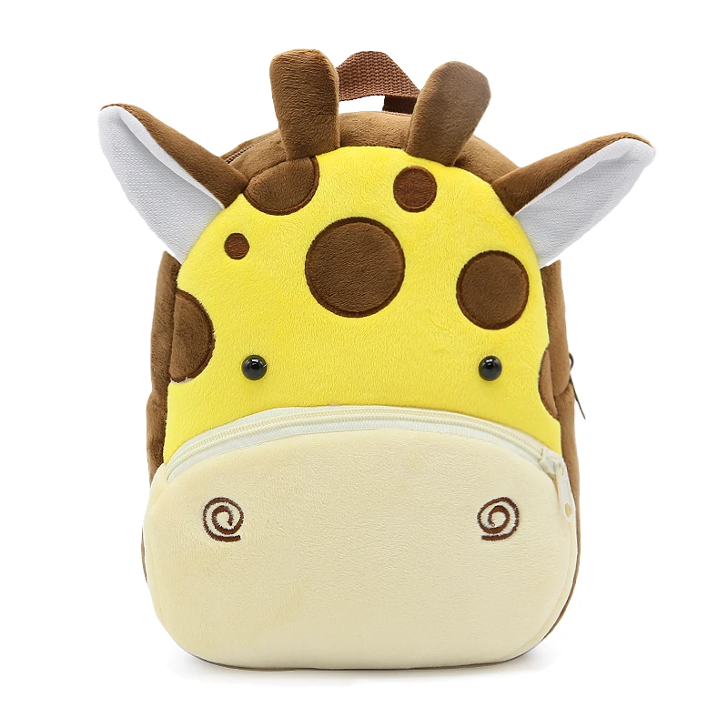 Boys Girls Backpack Cute Animal Giraffe Children Plush Backpack Kindergarten School Bag