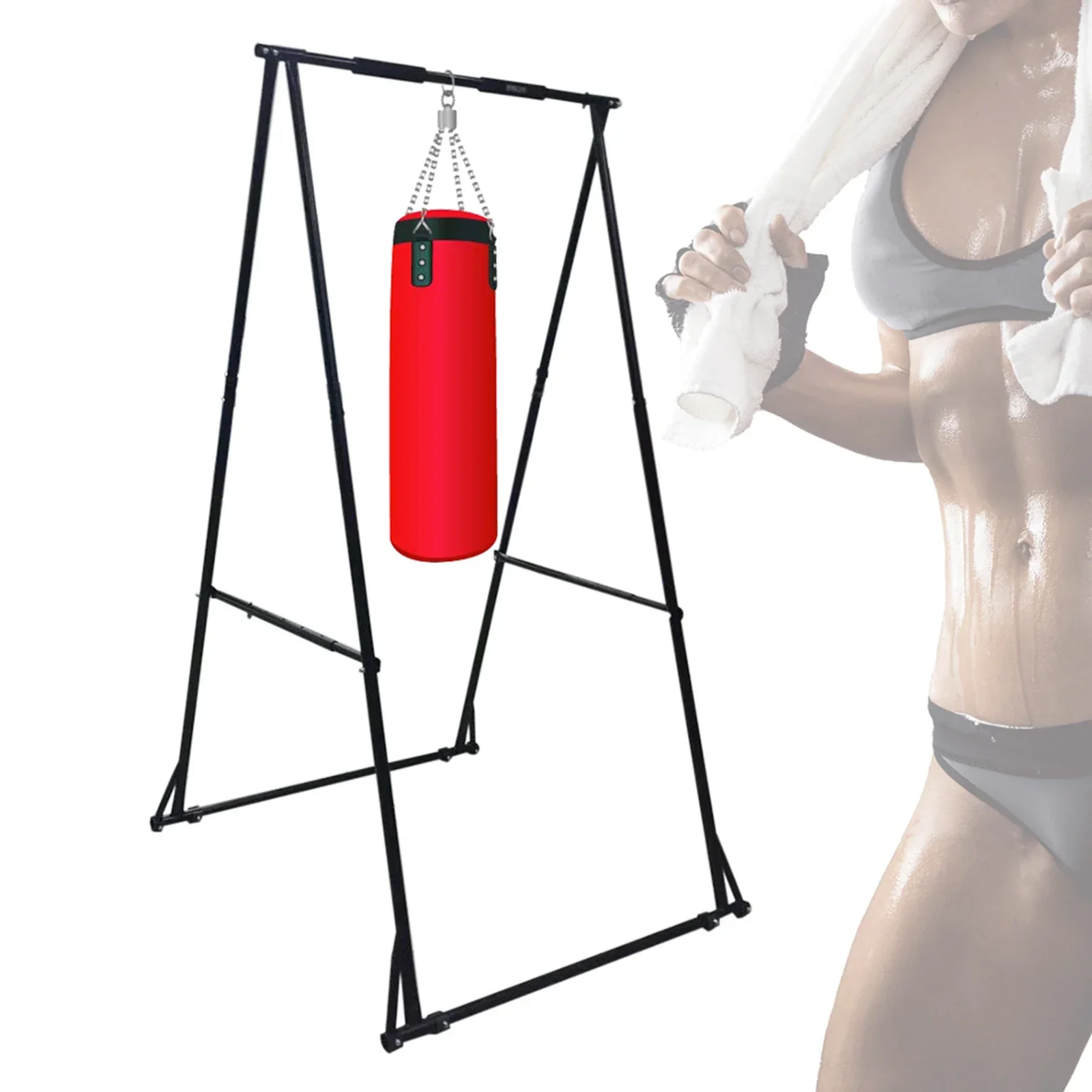 Portable Hammock Adjustable Movable Fitness Clamp Swing Frame Sandbag Holder