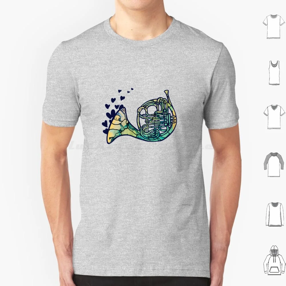 

Футболка с рогом во Франции, хлопок для мужчин и женщин, принт «сделай сам», валторный рог, рога, рога, арт-группа, классная музыка, хобби