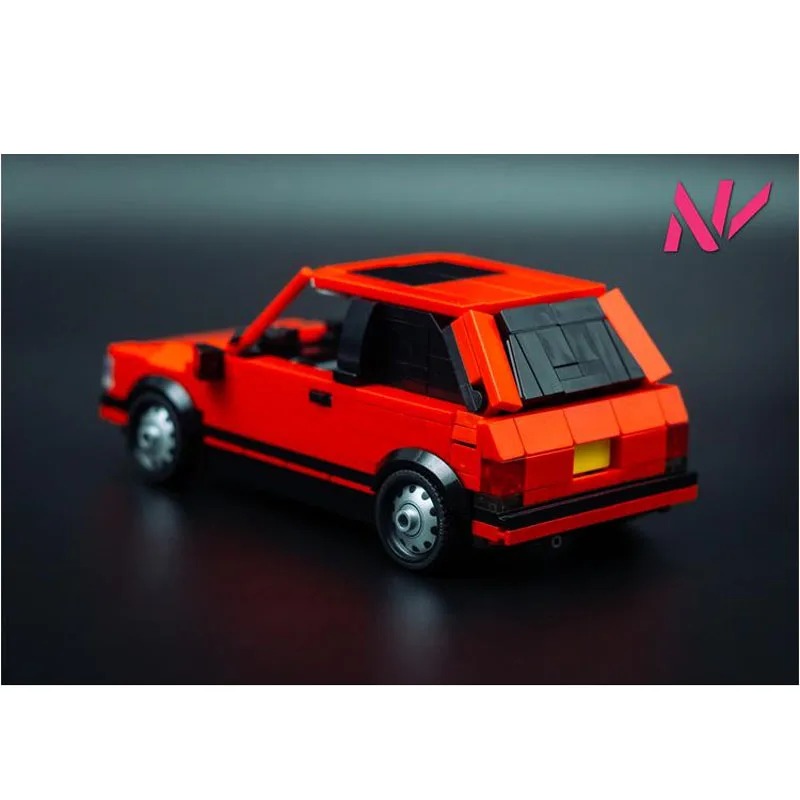 MOC-164912 Rouge Classique Voiture Assemblage Couture décennie s De Construction Modèle Garçon Enfants Adulte Anniversaire décennie s De Construction Jouet Cadeau