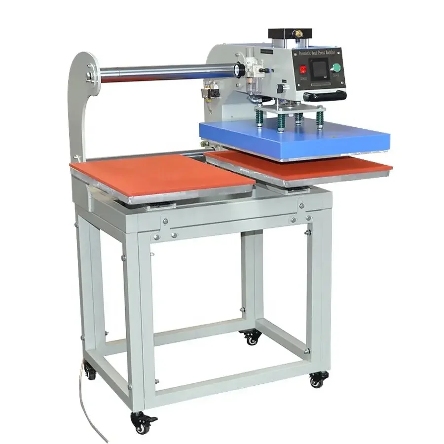 

Double Station Pneumatic Heat Press Machine 80x100 Sublimation Printer Aluminum Sublimation a4 Automatic Head Transfer