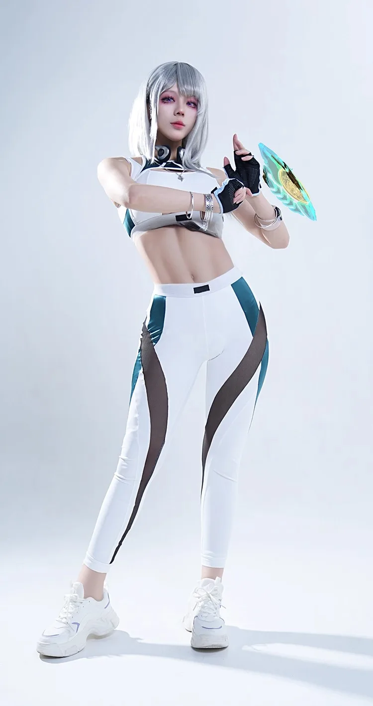 Game DirtyTechLong Pak TurnpakjeCosplay Kostuums Shayol Wei Yoga Kleding Sexy Patchwork Strakke Sportkleding