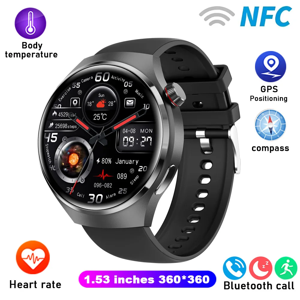 2025 New TFT Round Screen Android Smartwatch Camera NFC Bluetooth Call Waterproof Sports Smart Watch