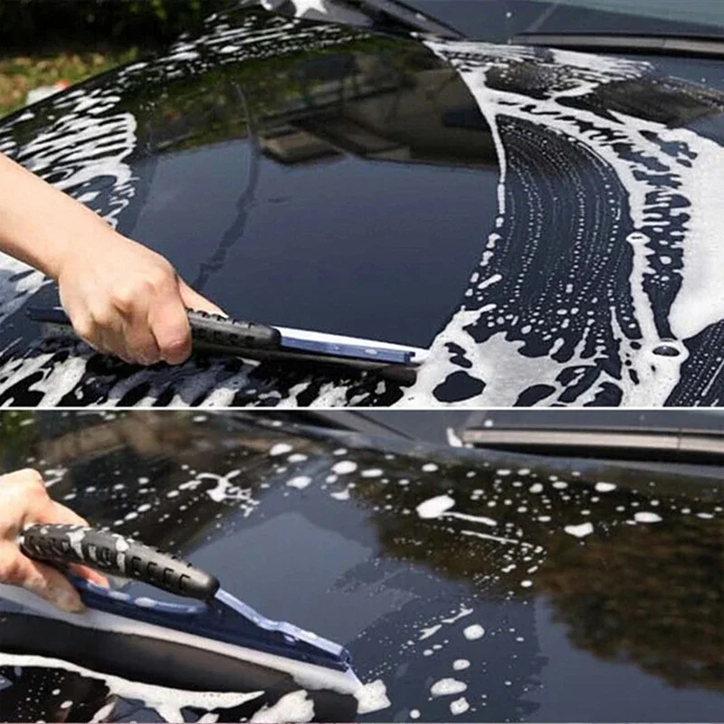 Car Window Glass Wiper Auto Body Water Scraper Washing Clean Glass Drying Squeegee Soft Silicone Board Tools Car Accessories