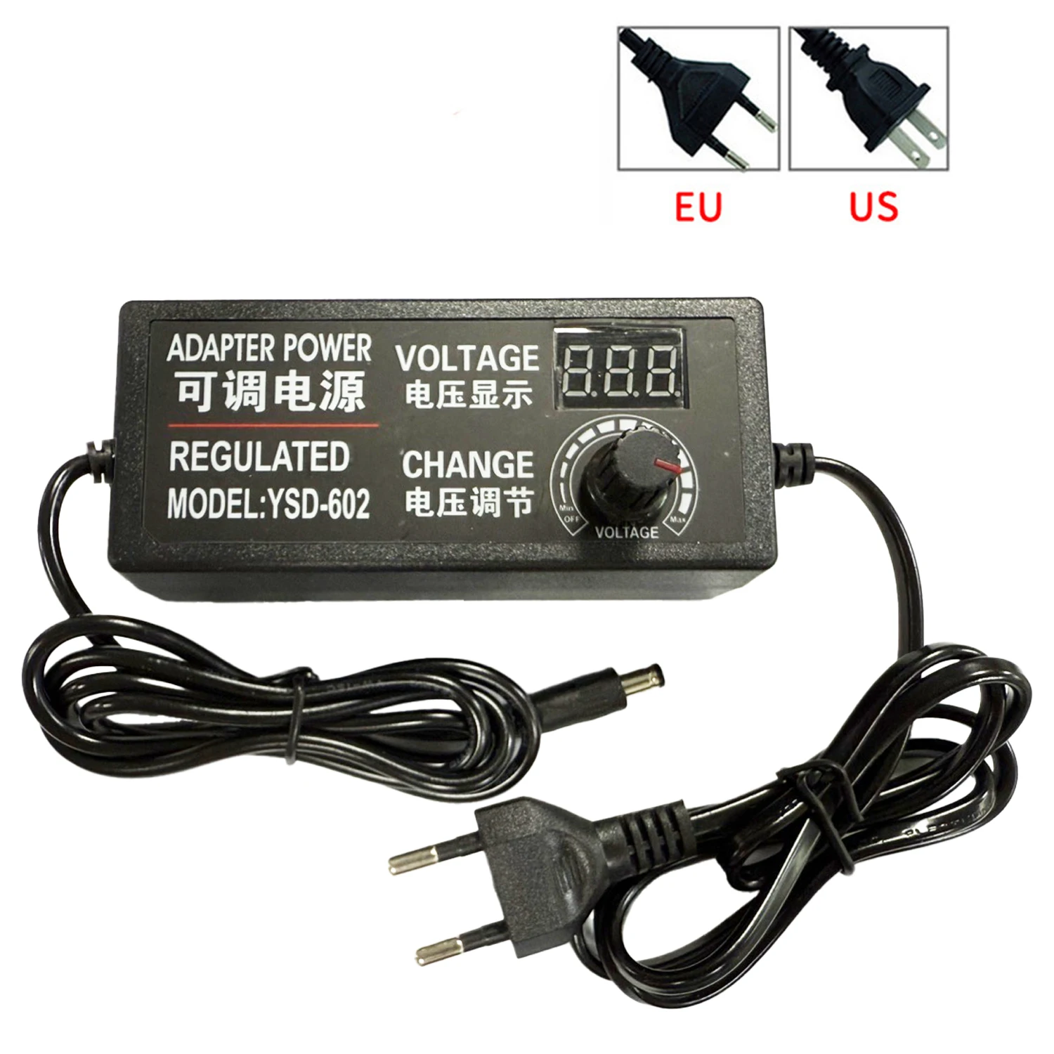 تيار مستمر قابل للتعديل امدادات الطاقة 220 فولت إلى 3 فولت-24 فولت 3A مع شاشة مهايئ عام مع 8 التوصيل 34 محول القابس LED محول الإضاءة