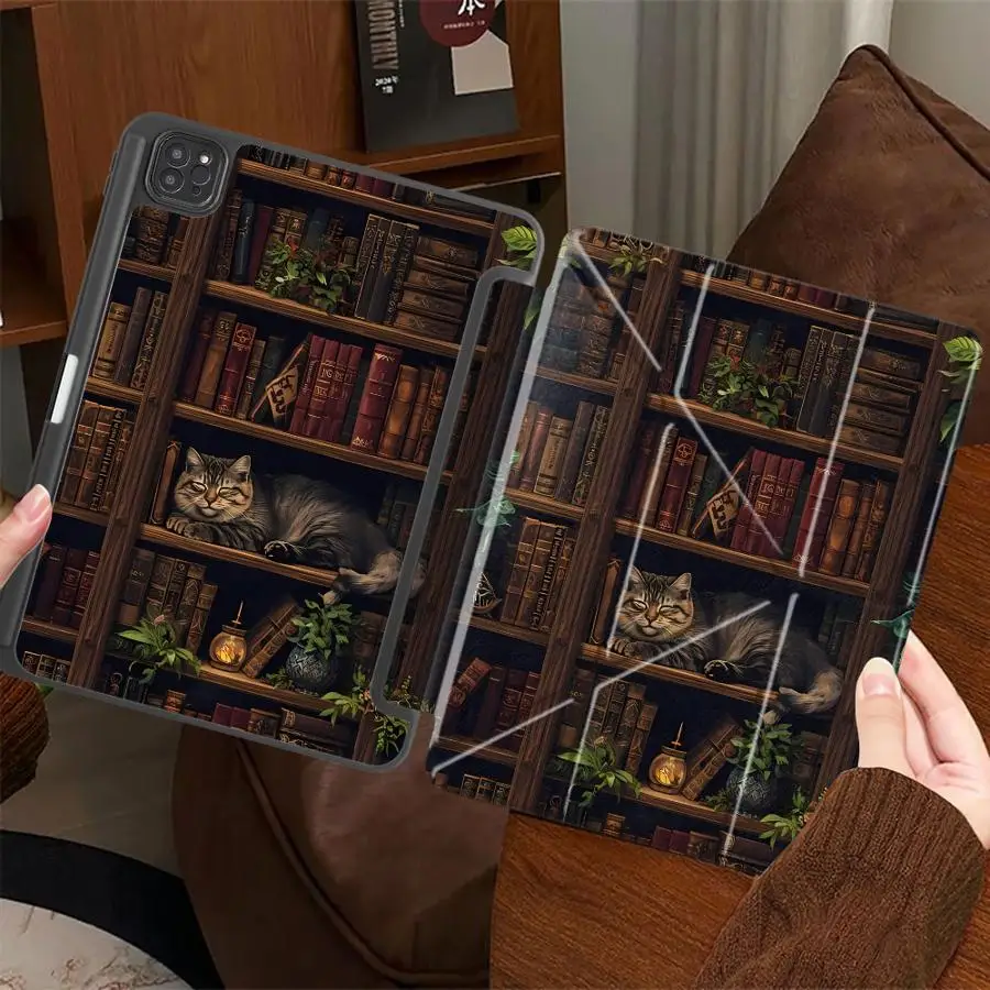 

Чехол-книжка для планшетов iPad Pro 2025, Air 4, 5, M3, M2, M4, 11 дюймов (Pro 11-го, 10-го, 9-го, 8-го, 7-го поколений), 12.9 дюймов, Mini 6, 7. Ретро-дизайн, настенное крепление.