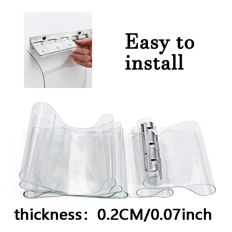 Transparent Air Conditioning Screen Insulation, Cool in Summer and Warm in Winter PVC Windproof Soft Curtain Strip