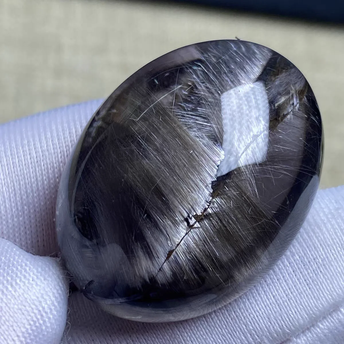 

Natural Black Brookite Platinum Rutilated Quartz Pendant Women Men Bead Jewelry 27x21x13mm Fashion AAAAAA