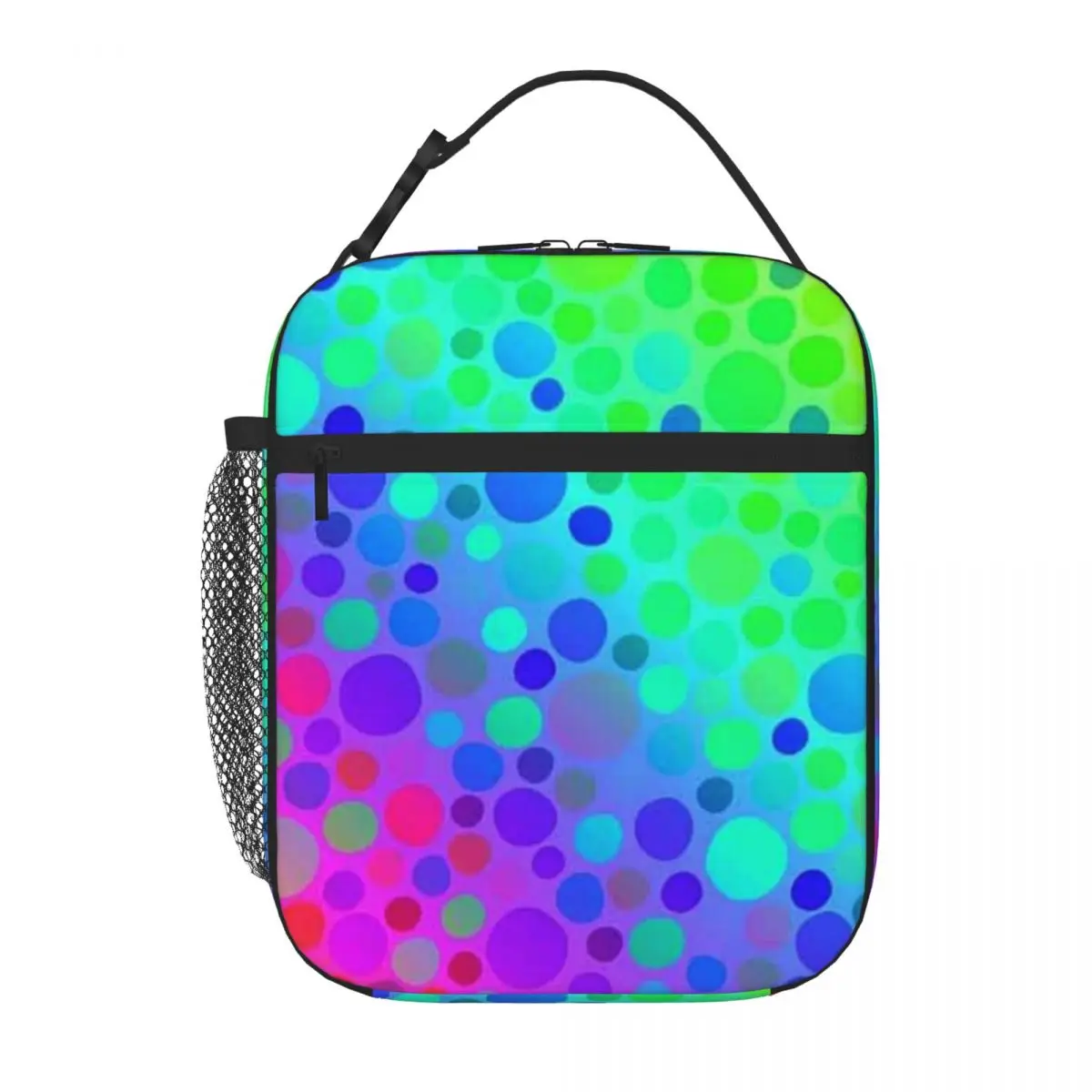 Bestselling Multicolor Polka Dot S Pattern Vintage Lunch Tote Newborn Food Storage Nylon Lunch Bag