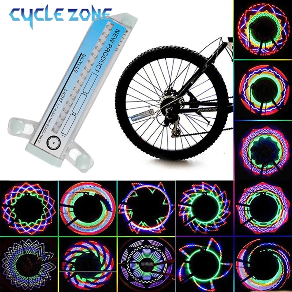 

Colorful Bicycle Wheel Light LED Bike Tyre Tire Lights Night Riding Safety Warning Taillight Easy to Install Cycling Accessories