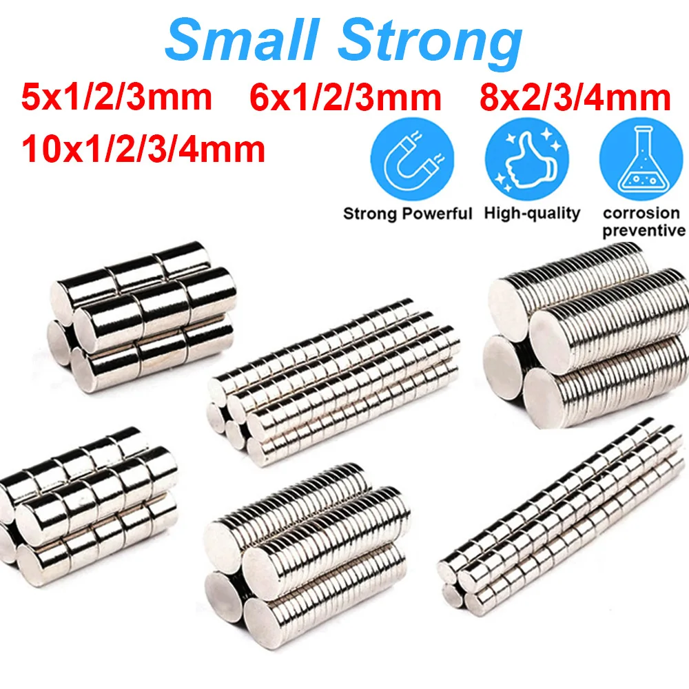 

Strong Round Magnet Disc Magnets Small Refrigerator Magnets for Fridge DIY Craft Education 5x1/2/3 6x1/2/3 8x2/3/4 10x1/2/3/4mm