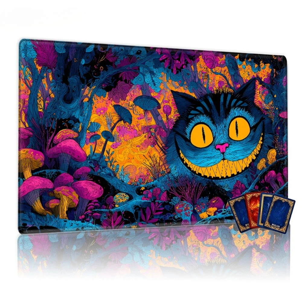 Vitality Blue Cat Forest Game Mat, suitable for trading card games, tabletop role-playing games and desktop decorations