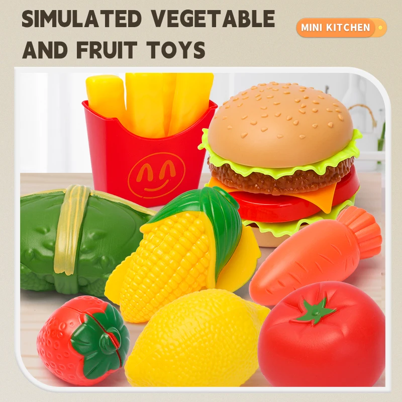 Kitchen Toys Groceries Play Kitchen Kids Set For Kids Jogo De Panela Mini Children's Cooking Kit with Food Cookware Gift