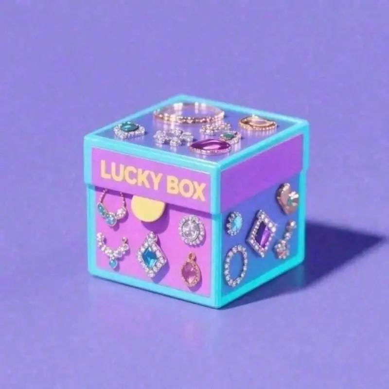 Комплект ювелирных изделий в винтажном стиле, 1/10/30/50 шт. для женщин, загадочная подарочная коробка с ожерельем, серьгами, кольцом, ретро-модный сюрприз на день рождения