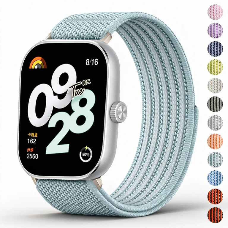 Elastic Nylon Strap For Xiaomi Mi Band 10 Pro 9 Pro 8 Pro Braided Sport Breathable Bracelet For Redmi Watch 6 5 4 Wristband Belt