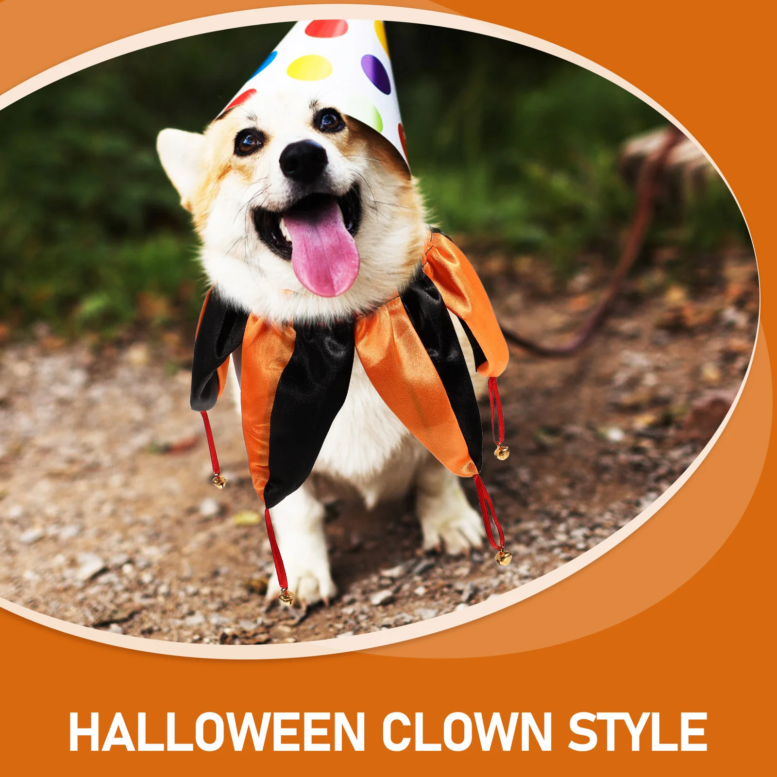 

Halloween Clown Decorative Kitten Collar Elastic Cat Pet Collar for Parties Birthdays Photos Cat Accessory Dog Supply