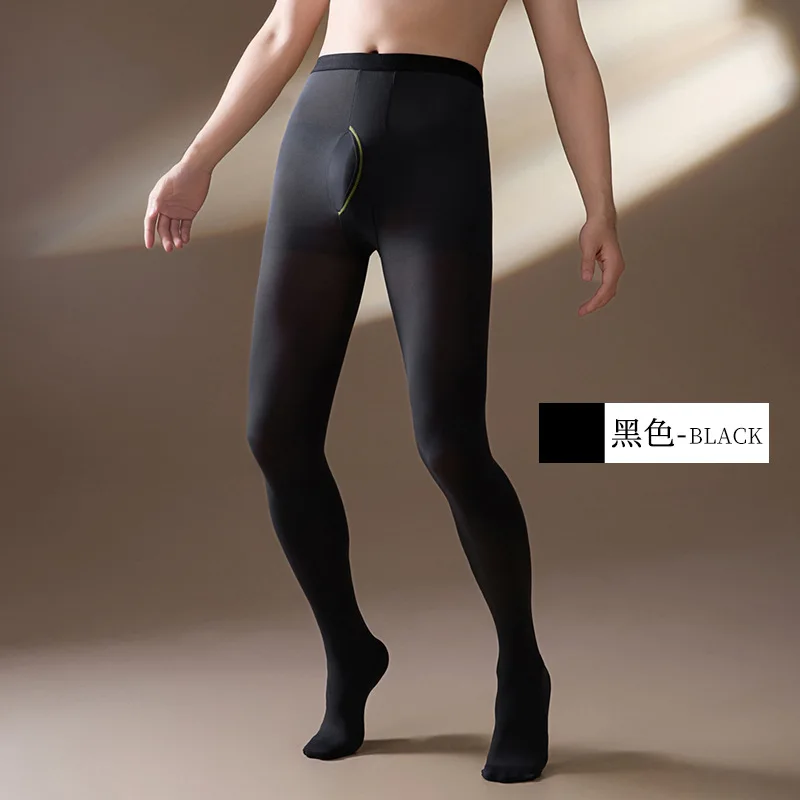 

Мужские колготки с высокой талией 120D для осени и зимы, матовые и глянцевые, с широкой эластичной резинкой, моделирующие форму стопы