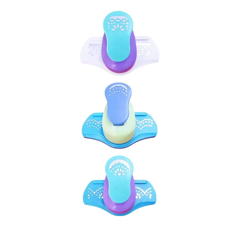 AC57-3Pcs Paper Craft Punch Corner Paper Punch Shapes Set Edge Paper Punch Lever Action Craft Puncher